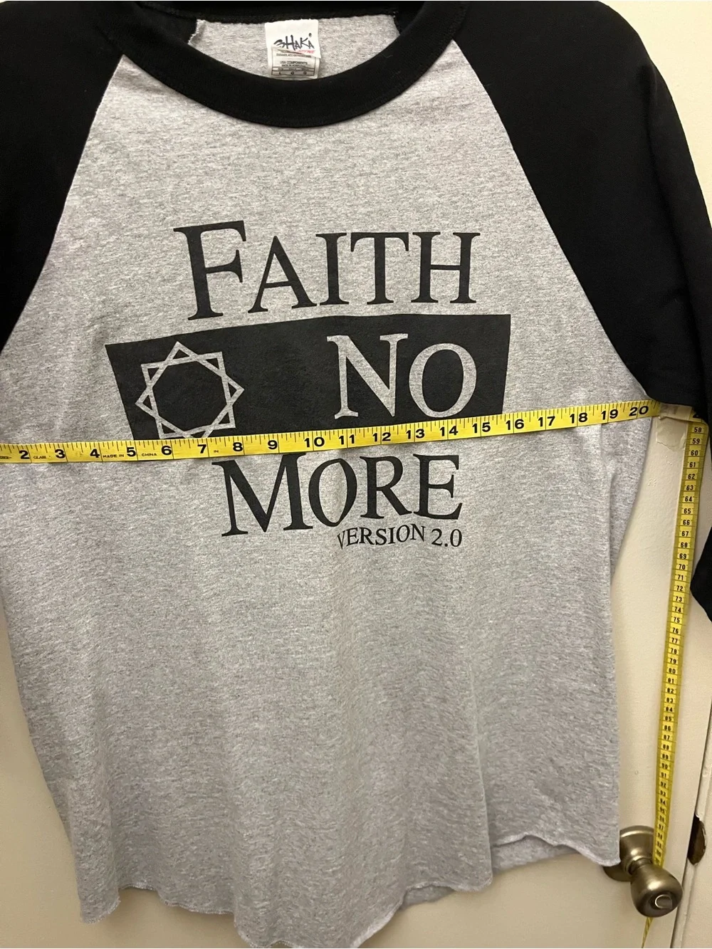 Faith No More Ringer Baseball Tee - Black & Gray